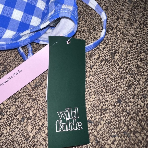 Wild fable- blue and white bikini swimsuit top - Picture 6 of 6